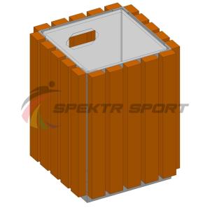 Купить Урна металлическая в деревянной обрешетке SP МФ400 в Знаменске 