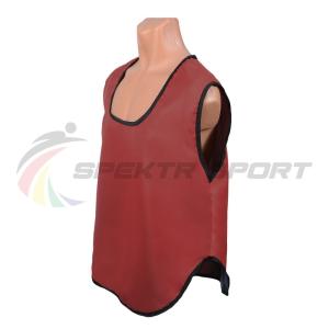 Купить Манишка футбольная односторонняя Spektr Sport красная, р.36-40 в Знаменске 